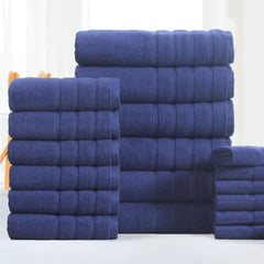 18-Piece: Bibb Home Zero Twist Egyptian Cotton Towel Set