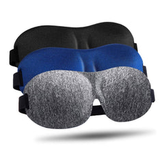 3-Pack: Blackout Eye Mask with Adjustable Strap