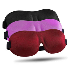 3-Pack: Blackout Eye Mask with Adjustable Strap