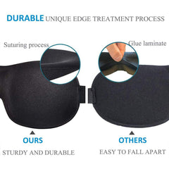 3-Pack: Blackout Eye Mask with Adjustable Strap