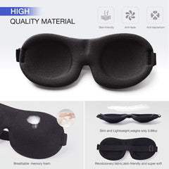 3-Pack: Blackout Eye Mask with Adjustable Strap