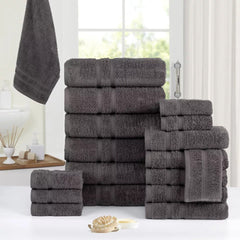 18-Piece: Bibb Home Zero Twist Egyptian Cotton Towel Set