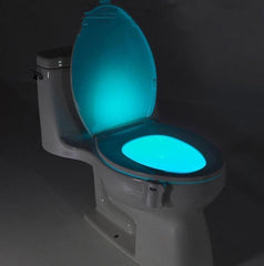 8-Color LED Sensor Motion-Activated Bathroom Toilet Light