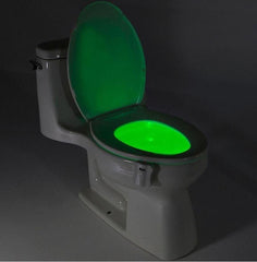 8-Color LED Sensor Motion-Activated Bathroom Toilet Light