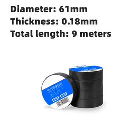 10 PCS,Electrical Tape,Insulation Tape,Electrical Tape,Ultra-Thin and Ultra-Adhesive PVC Waterproof Tape, 1 Roll OF 9 Meters