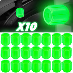 10/50pcs Luminous Valve Cap Car Fluorescent Tire Valves Cap Glow In The Dark Car Motorcycle Bike Wheel Plug Tyre Hub Cover Decor