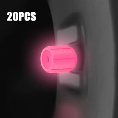 10/50pcs Luminous Valve Cap Car Fluorescent Tire Valves Cap Glow In The Dark Car Motorcycle Bike Wheel Plug Tyre Hub Cover Decor