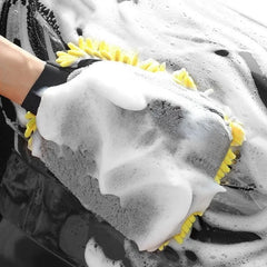 1/5pcs Car Washing Gloves Waterproof Microfiber Chenille Gloves Car Cleaning Mitt Detailing Brush Auto Care Double-faced Glove