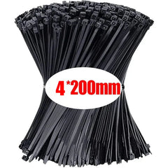 1000/100Pcs Nylon Cable Ties Self-locking Cord Ties Straps Adjustable Cables Fastening Loop Home Office Wire Zip Ties Wholesale