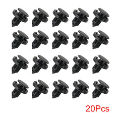 10/20/50pcs 8mm Diameter 8mm Black Vehicle Car Bumper Door Panel Fender Liner Clips Retainer Plastic Auto Fasteners Rivets Clips