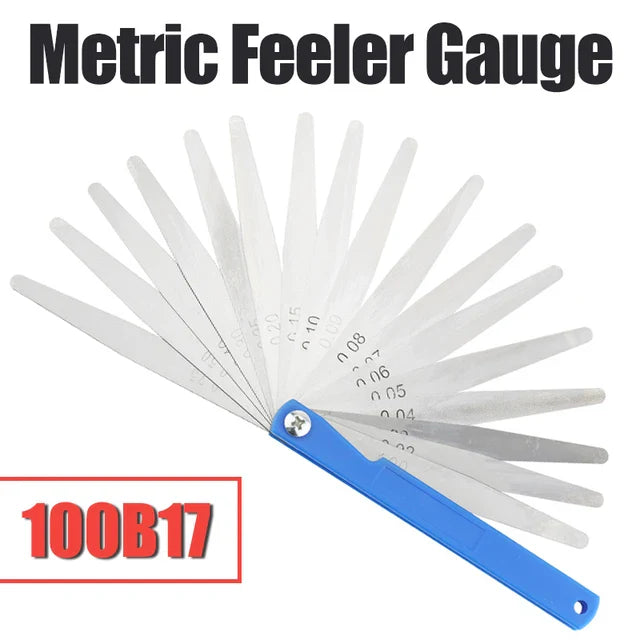 100B17 Feeler Gauge Metric Size 0.02-1mm Thickness Gauge Set Valves Foliage of Valves Spark Plug Gap For Measurement Probe Gap