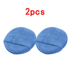 1/2/3pcs Car Microfiber Wax Applicator Foam Pocket Sponge Detailing Cleaning Buffing Pad for Auto Waxing, Dusting Polishing