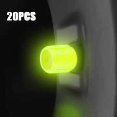 10/50pcs Luminous Valve Cap Car Fluorescent Tire Valves Cap Glow In The Dark Car Motorcycle Bike Wheel Plug Tyre Hub Cover Decor