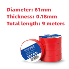 10 PCS,Electrical Tape,Insulation Tape,Electrical Tape,Ultra-Thin and Ultra-Adhesive PVC Waterproof Tape, 1 Roll OF 9 Meters