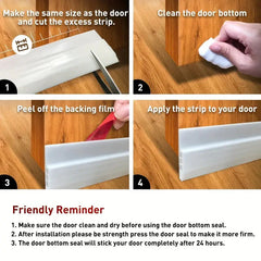 Door Draft Stopper Under Door Seal for Exterior/Interior Doors