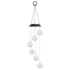 Solar Powered LED Ball Wind Chimes - Color Changing LED String Light